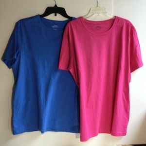 2 new, never worn Lands’ End unisex XL t-shirts